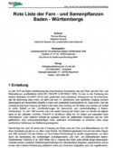 Rote Liste der Farn- und Samenpflanzen Baden-Württemberg (1999) (Germany)