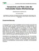 Verzeichnis und Rote Liste der Totholzkäfer Baden-Württembergs (2002) (Germany)